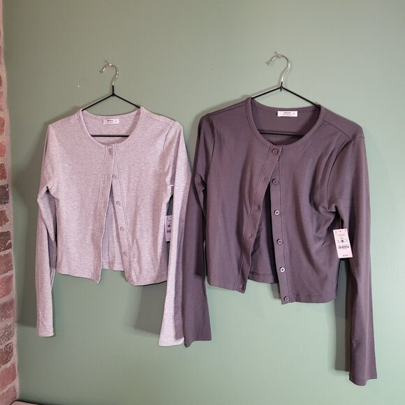 Two Ardene cardigans. light grey and dark grey - Picture 1 of 3